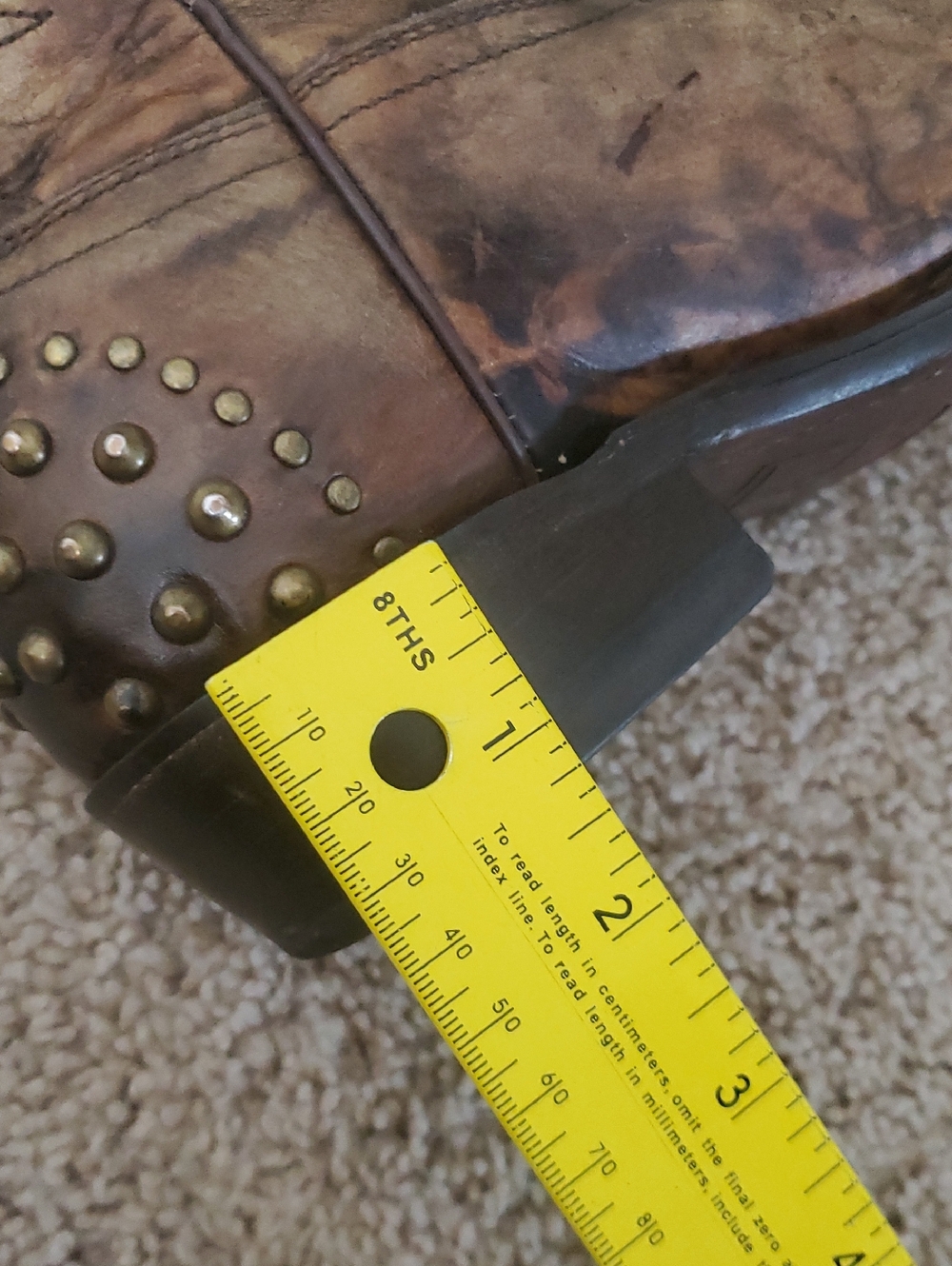Frye Leather Boots Western Cowgirl Studded Design Women's Size 7.5 - Picture 9 of 11